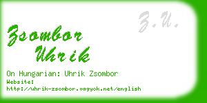 zsombor uhrik business card